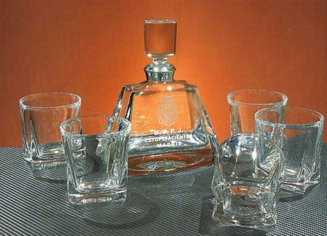 Juego Whisky Ebira Botella Vasos Cristal 