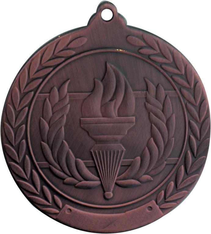Medalla Deportiva de 50 mm Ø acabado en oro de alegórico 