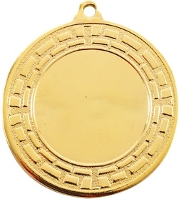 Medalla Deportiva de 50 mm Ø borde e hojas y disco deportivo 