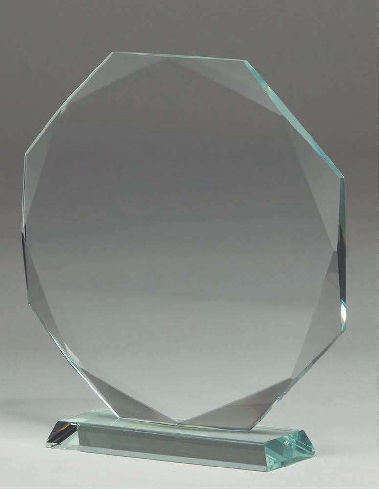 Trofeo Hexagonal lapidado de Cristal 