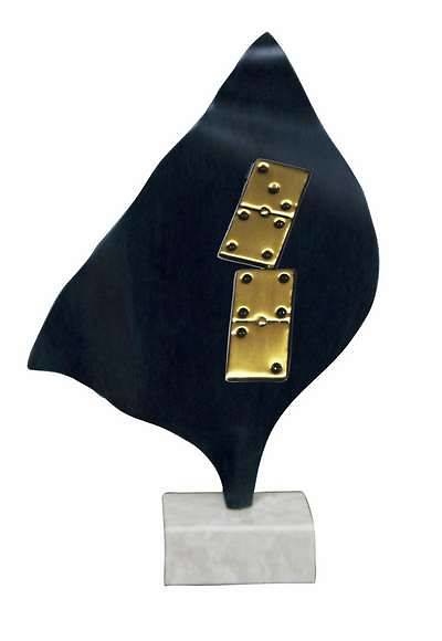 Trofeo Artesanal Laton Domino 