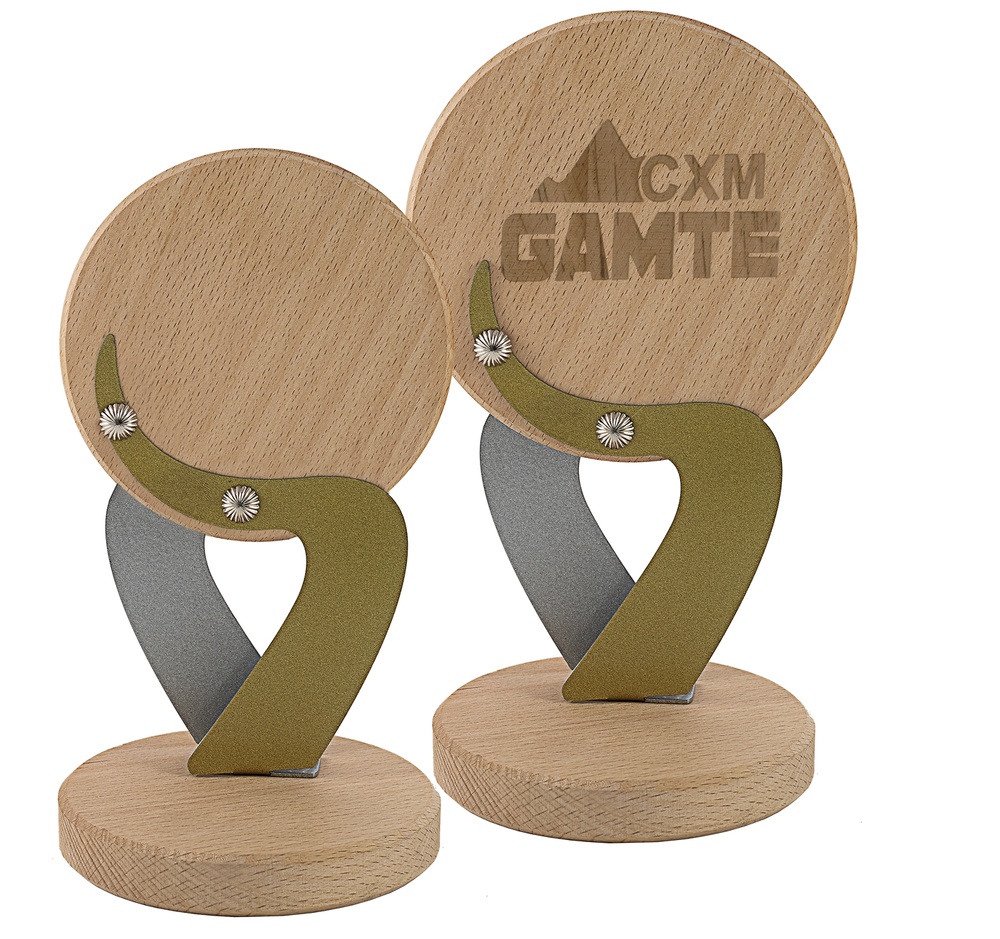 Trofeo Madera con metal para Personalizar 