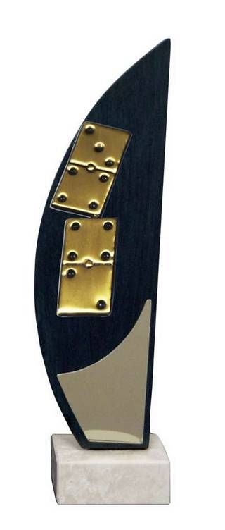 Trofeo Artesanal Laton Domino 