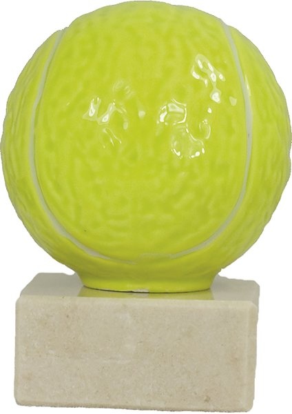 Trofeo Pelota Tenis Marmol Blanco 