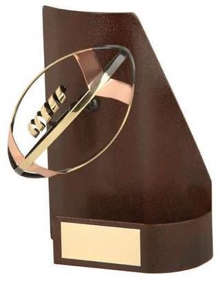 Trofeo Rugby trapecio aplique pelota 