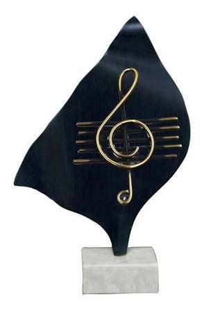 Trofeo Artesanal Laton Musica 