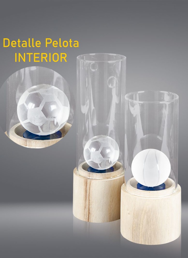 Trofeo de Tubo de Cristal con Pelota 