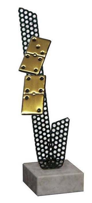 Trofeo Artesanal Laton Domino 