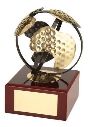 Trofeo golf pelota dorada 