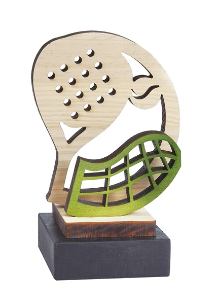 Trofeo madera de padel red verde 