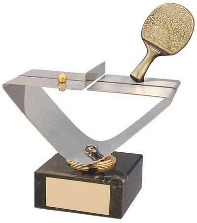 Trofeo ping pong mesa y pala 