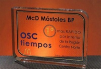 Trofeo Metacrilato Grebo Cuadrado Redondo Bordes