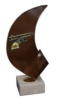 Trofeo con Pistola o Arma corta Oriana